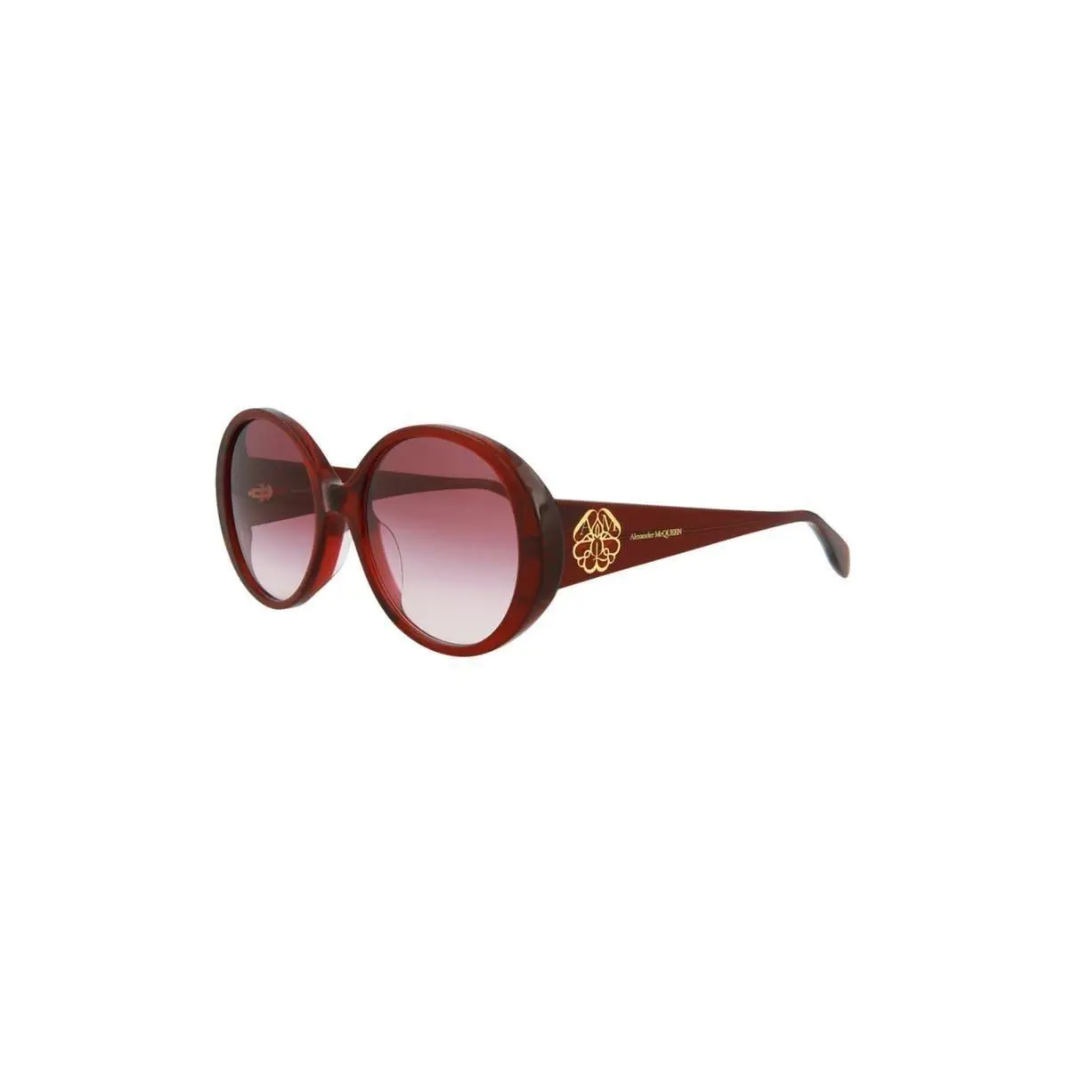 Mcqueen Women 57mm Oval Sunglasses Burgundy Red