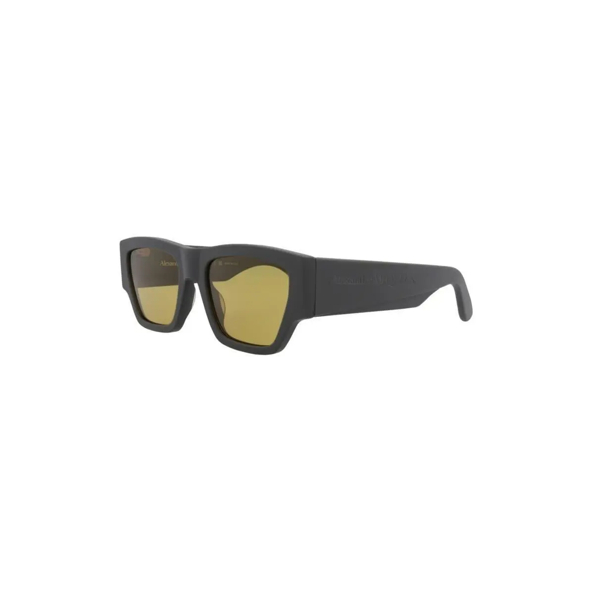 Mcqueen Men 55mm Square Sunglasses Grey Grey Yellow