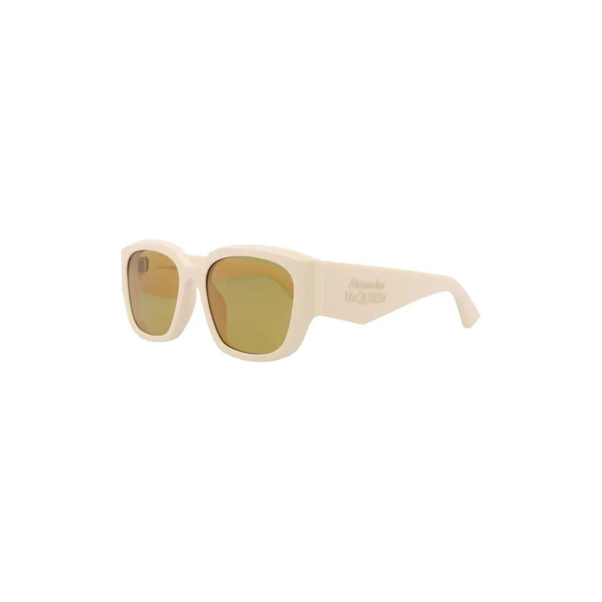 Mcqueen Women 55mm Square Sunglasses Ivory Ivory Brown