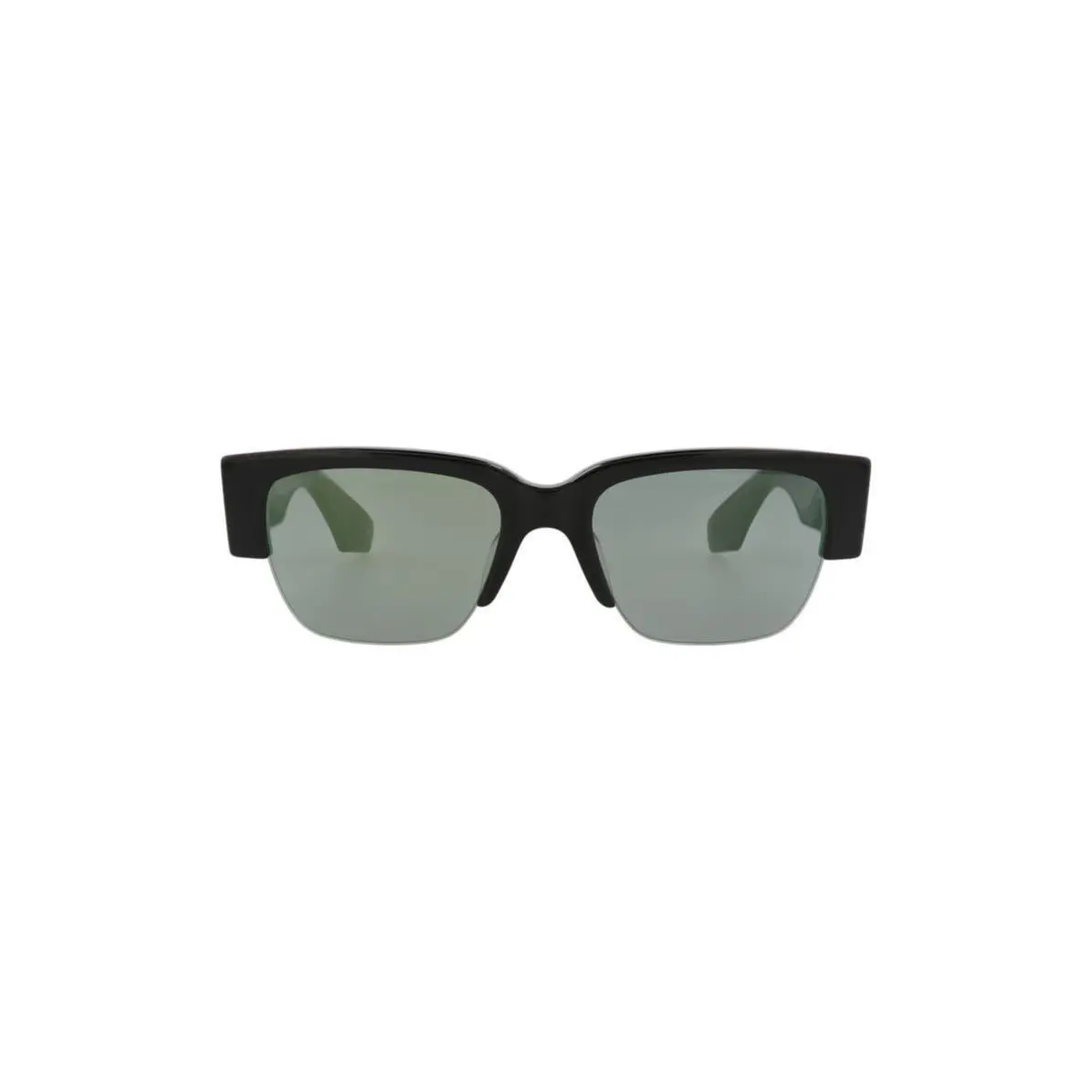 Mcqueen Women 54mm Half Rim Rectangular Sunglasses Black Black Gre