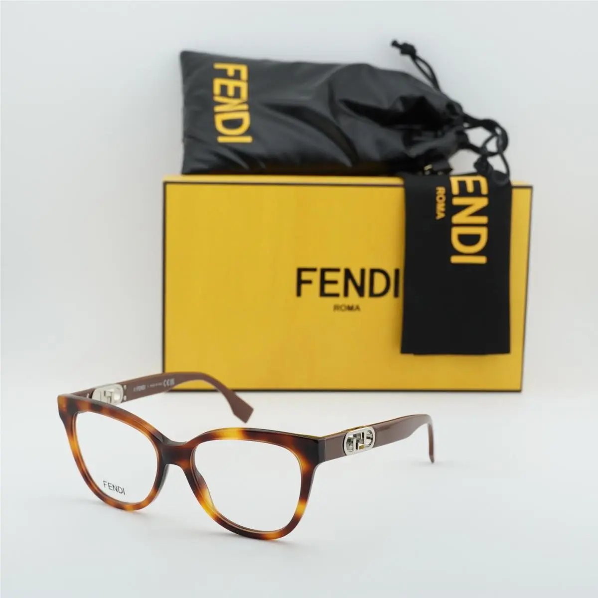 Fendi FE50093I 053 Havana 54mm Eyeglasses