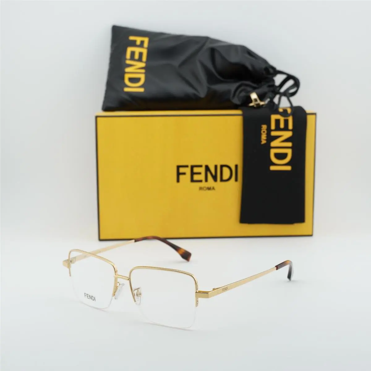 Fendi FE50107F 030 Gold 53mm Eyeglasses