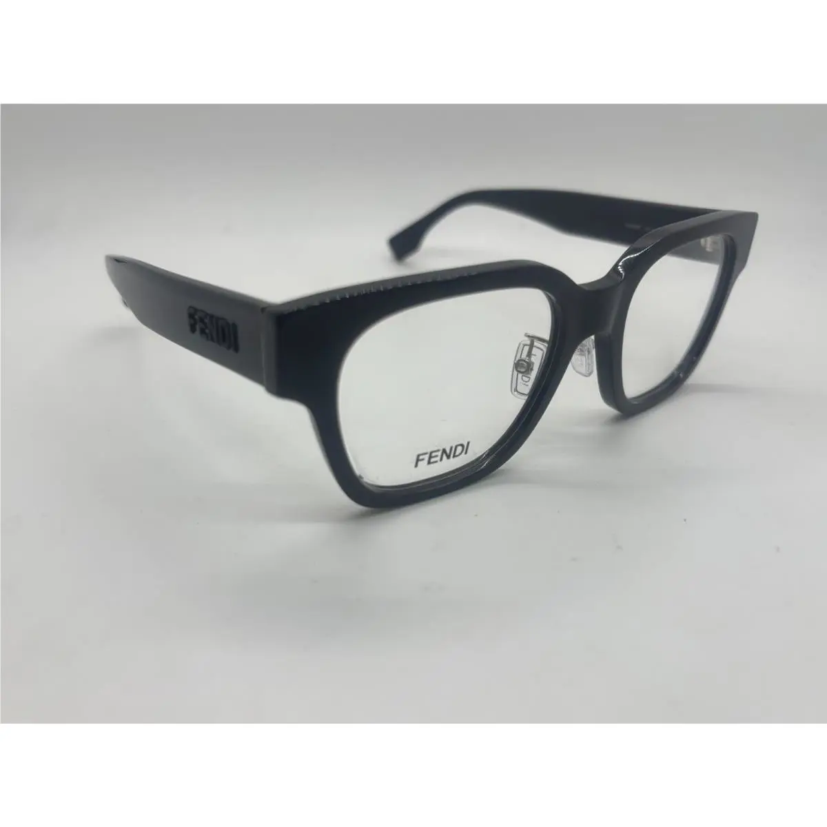 Fendi FE50080F 020 Black Square Eyeglasses 52-20-150mm Comes W/full Set