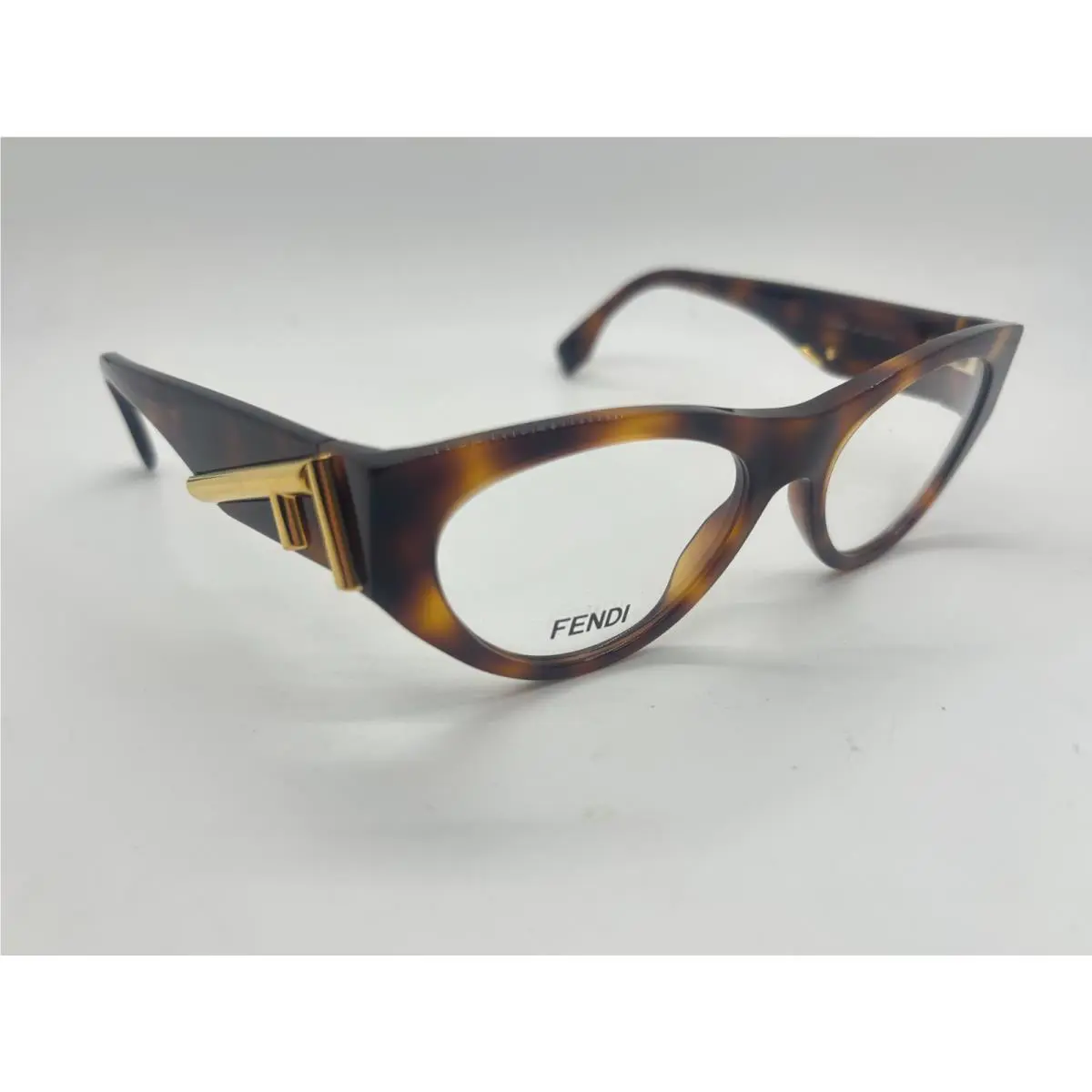 Fendi FE50092I 053 Havana Cat Eye Eyeglasses 52-17-140mm Comes W/full Set