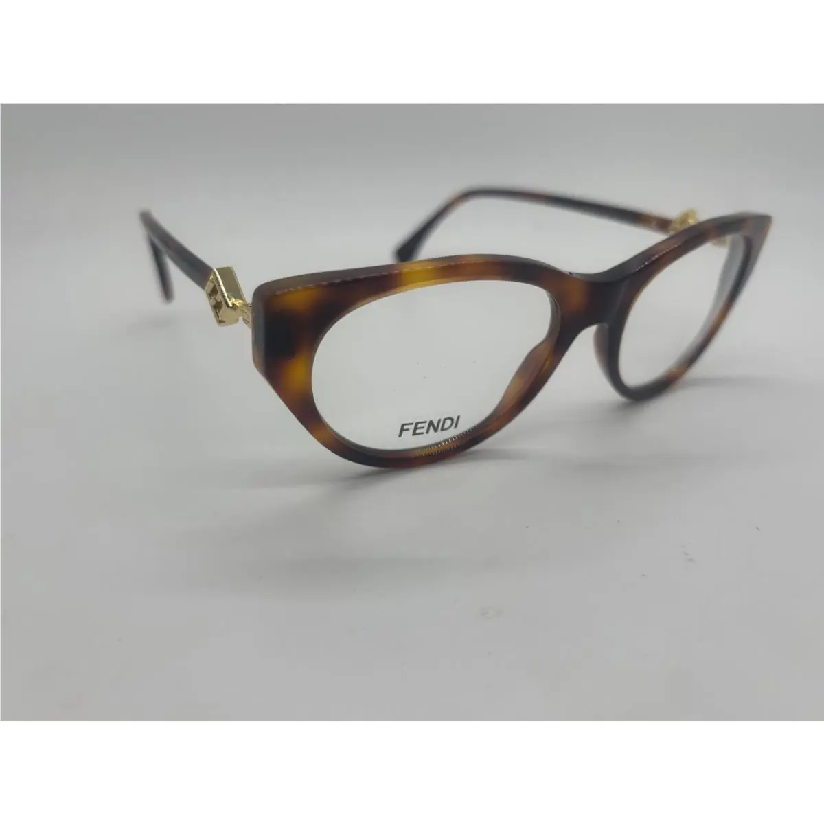 Fendi FE50099I 053 Havana Cat Eye Eyeglasses 53-18-140mm Comes W/full Set