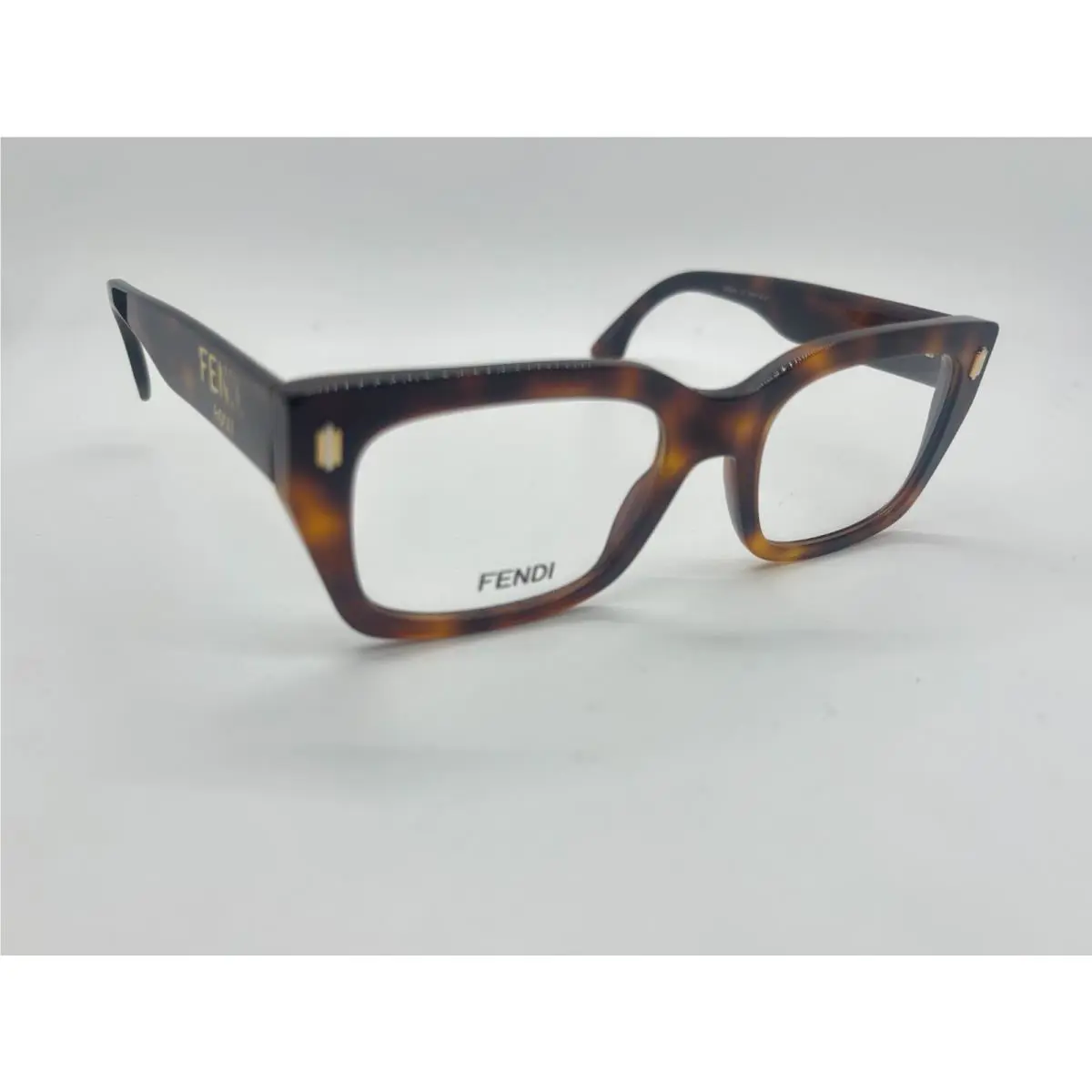 Fendi FE50094I 053 Havana Square Eyeglasses 52-19-145mm Comes W/full Set