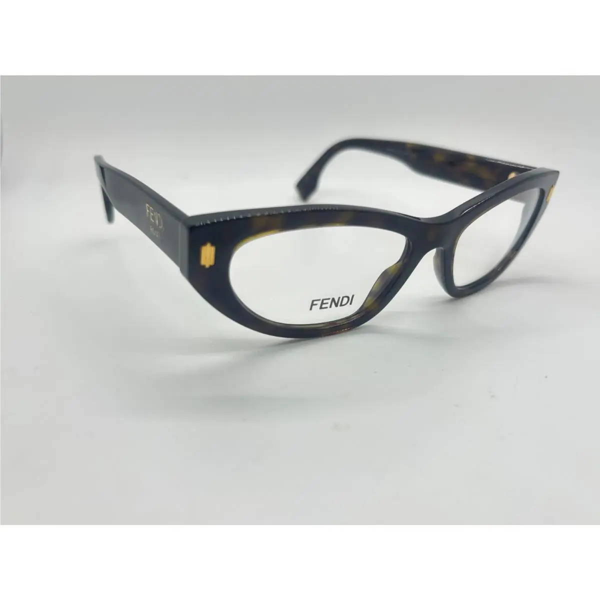 Fendi FE50119I 052 Havana Cat Eye Eyeglasses 53-17-145mm Comes W/full Set