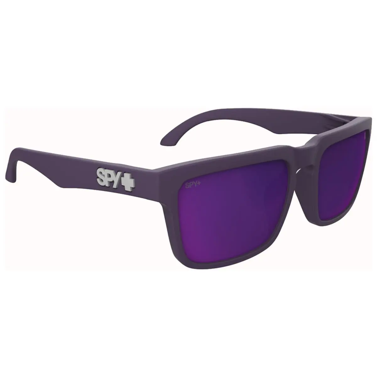 Spy Optic Helm Square Sunglasses w/ Mirror Lens Matte Plum/Dark Purple Spectra Mirror (261) by SPY Optics