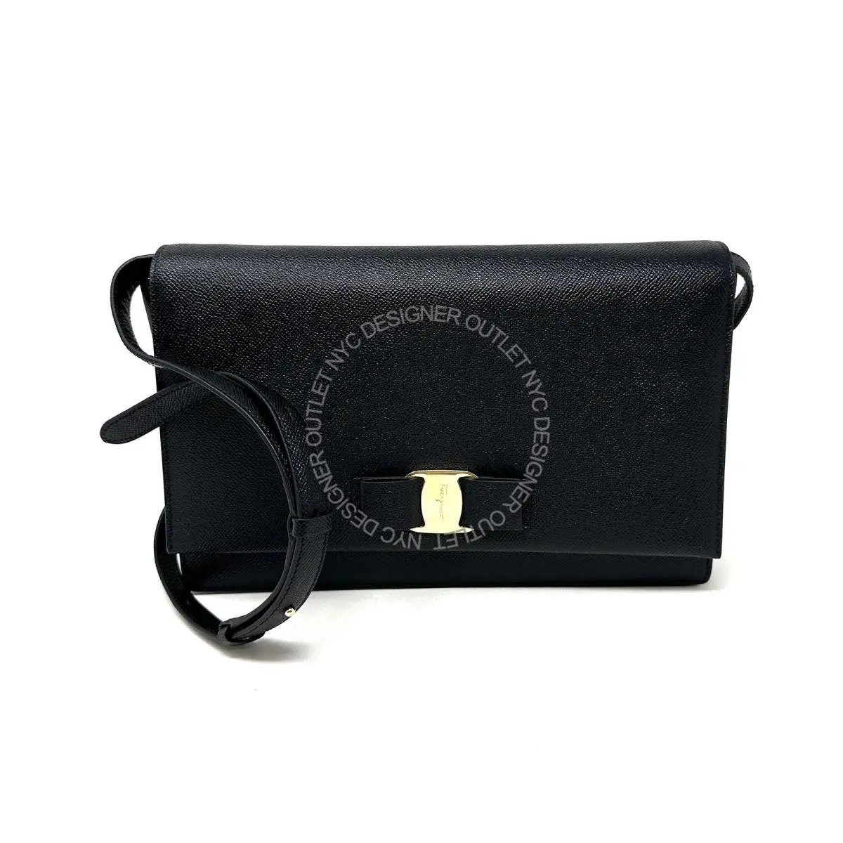Salvatore Ferragamo Women Black Leather Crossbody Bag