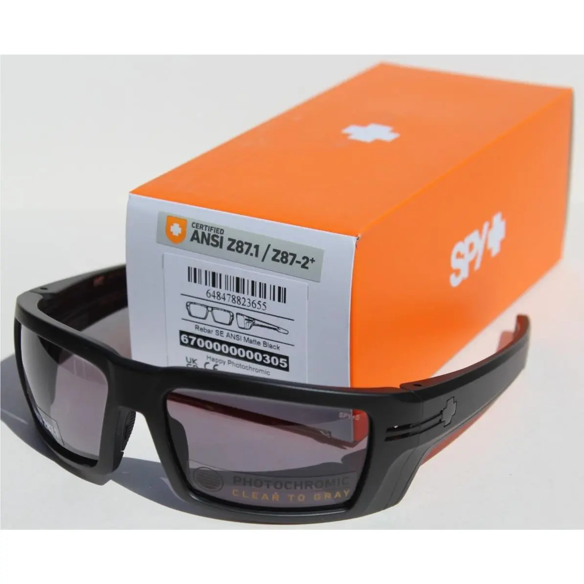 Spy Optics Rebar SE Polarized Sunglasses Black/photochromic Ansi Z87.1/Z87-2+