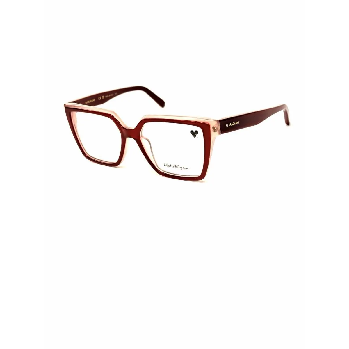 Salvatore Ferragamo SF 2950 N 614 Red Square Acetate Eyeglasses