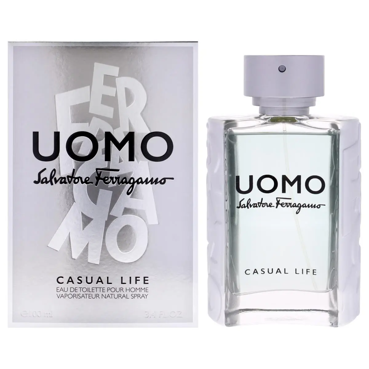 2 Pack Uomo Casual Life by Salvatore Ferragamo For Men - 3.4 oz Edt Spray