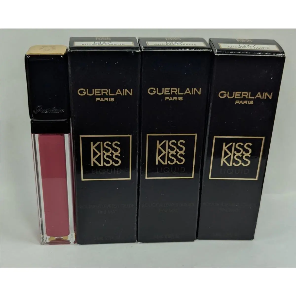Lot OF 3 - Guerlain Kiss Kiss Liquid Lipstick L367 Alluring Matte 0.19floz