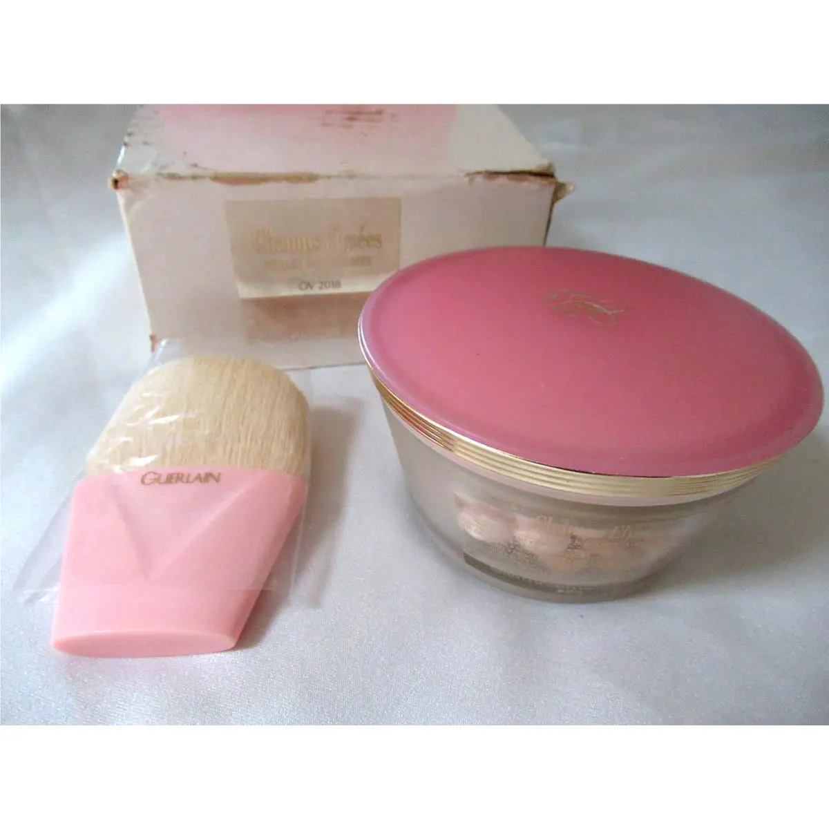 Vintage Guerlain Champs-elysées Perfumed Pearls All Over Body Powder 3.5oz Brush