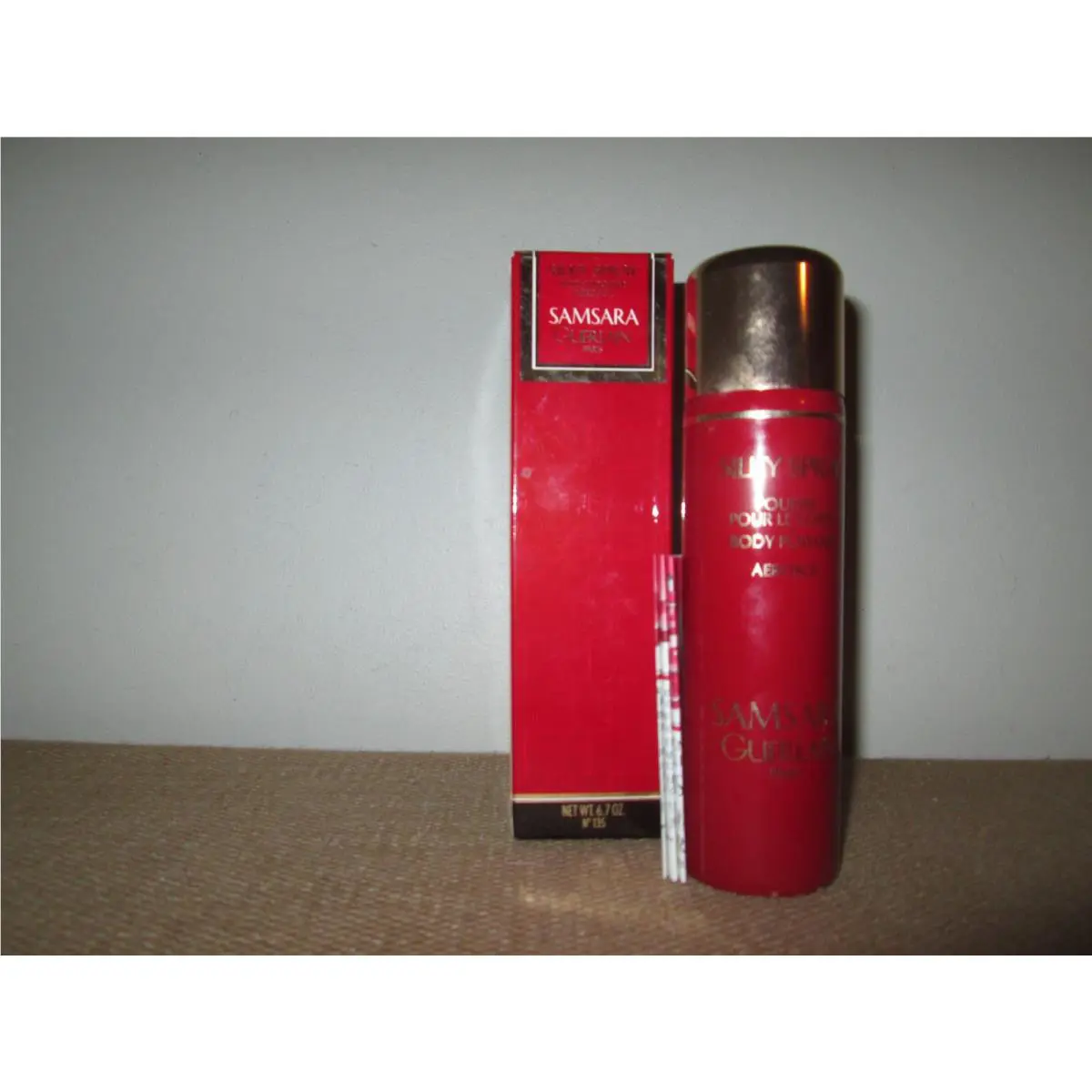 Old Stock Vintage Guerlain Samsara Silky Spray Body Powder Aerosol 6.7 Oz