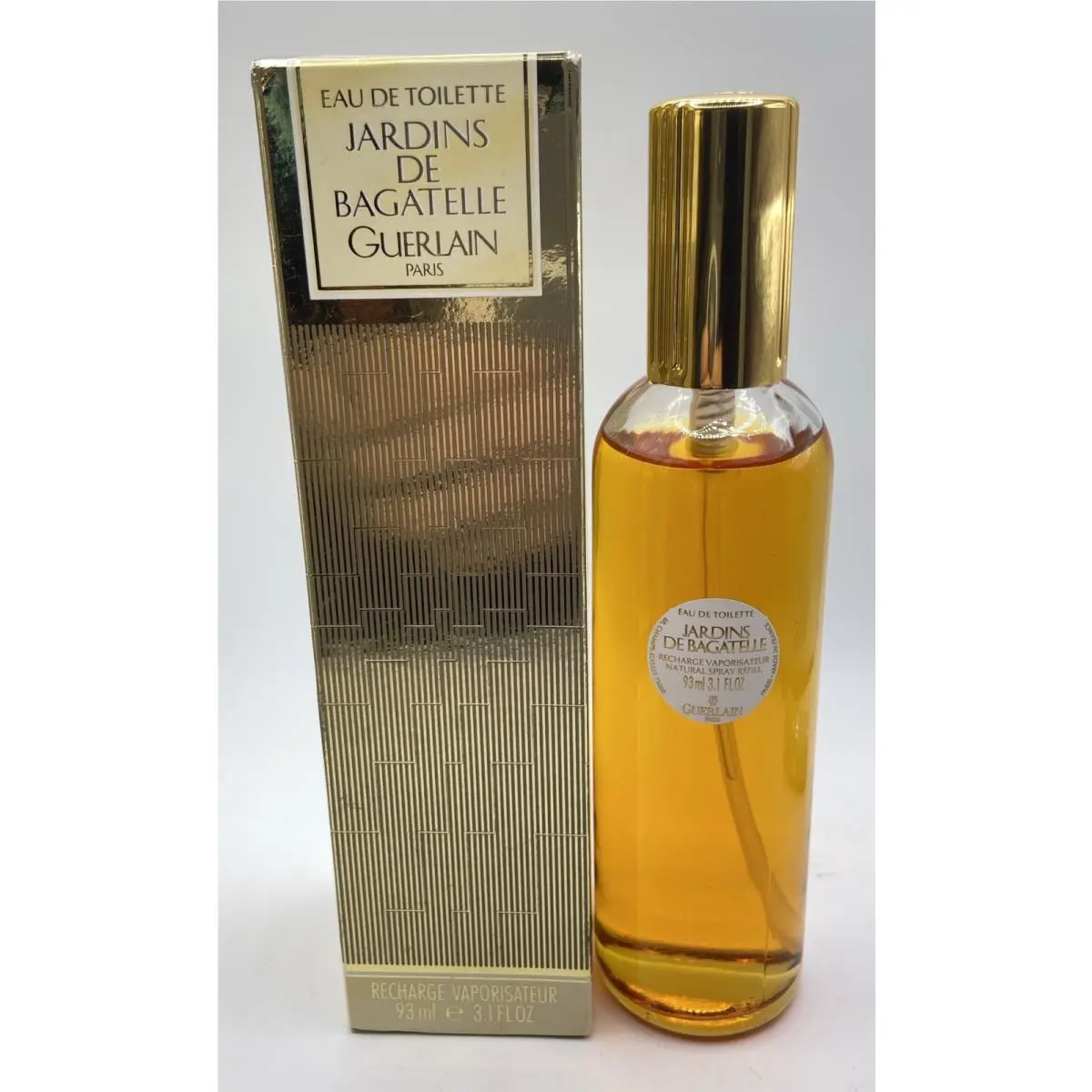 Jardins De Bagatelle Guerlain Women Eau De Toilette Spray Refill 3.1 oz Rare Vtg