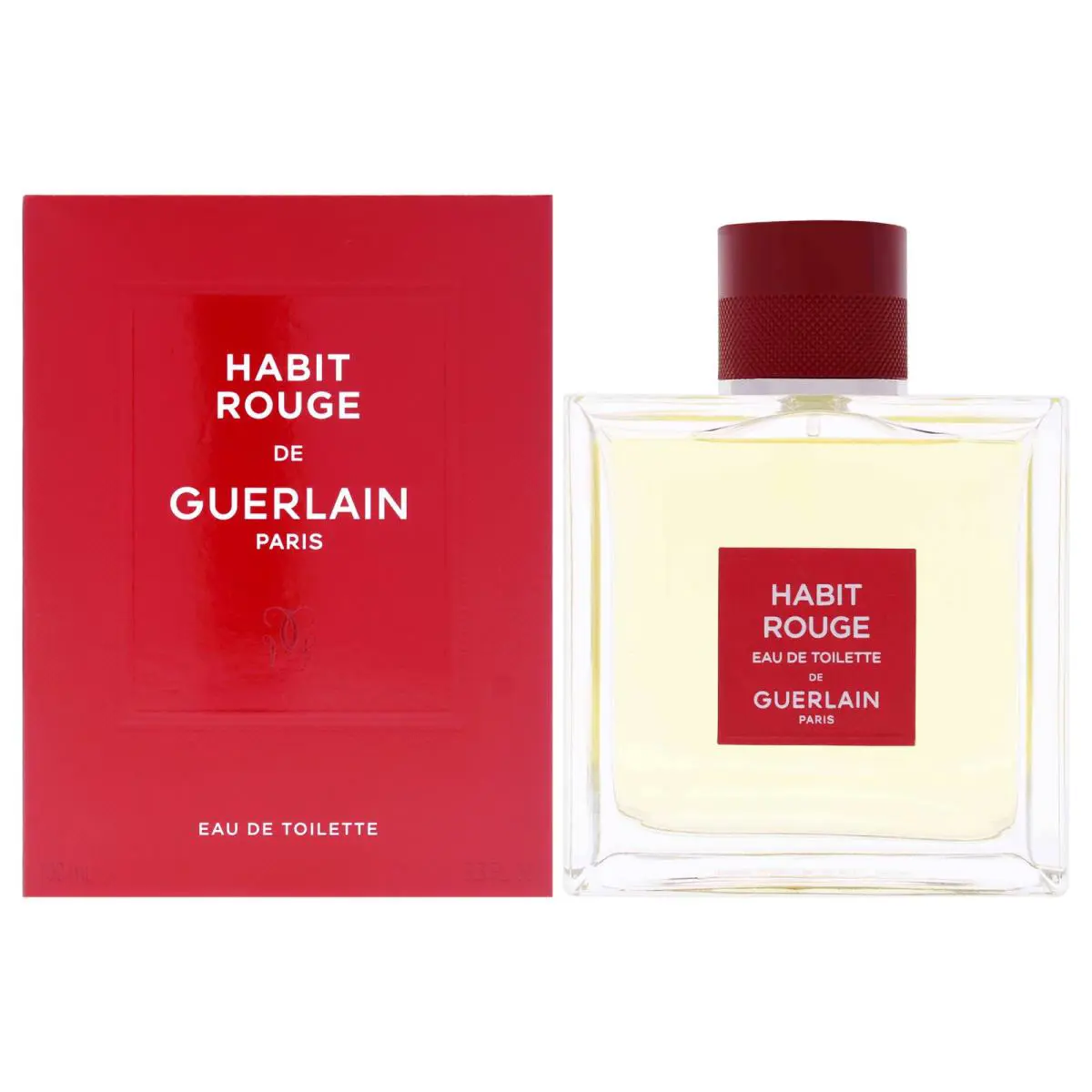 2 Pack Habit Rouge by Guerlain For Men - 3.3 oz Edt Spray