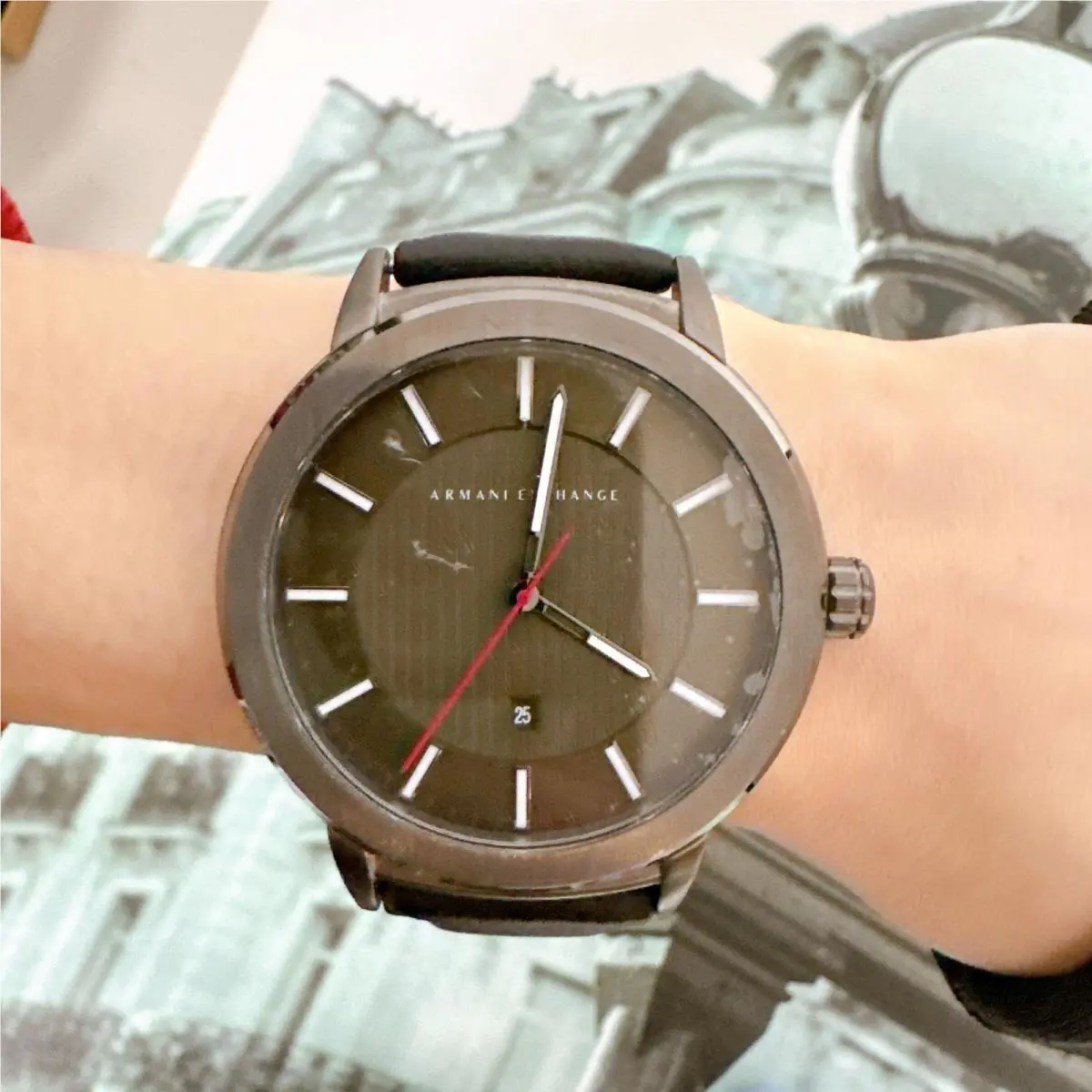 Armani Exchange AX1473 Men`s Watch Maddox with Green Dial