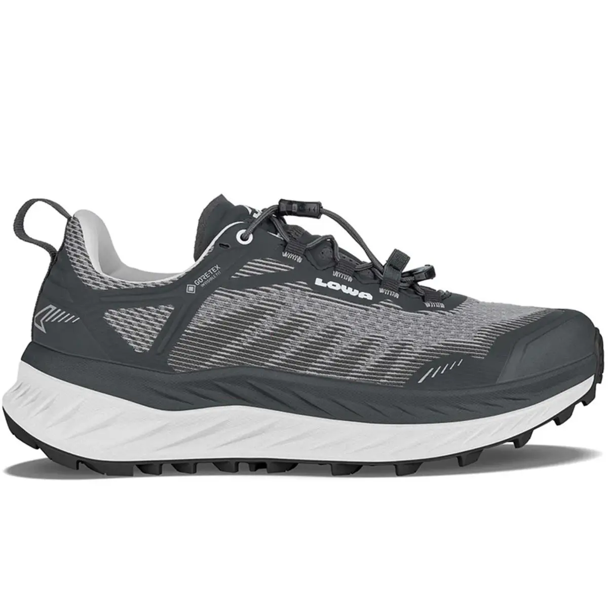 Lowa 3118149990 Men`s Fortux Gtx Black/white All Terrain Hiking Running Shoes