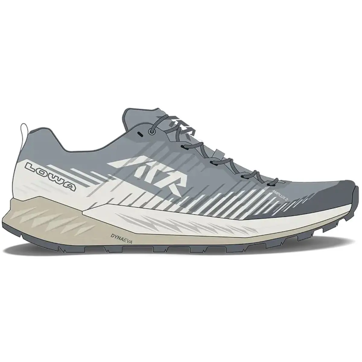 Lowa 3216806663 Women`s Amplux 2 WS Smoke Blue/slate Blue Trail Running Shoes
