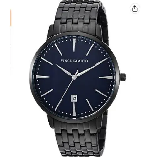 VC/1074NVTI Black Stainless Steel Dress Men`s Watch by Vince Camuto