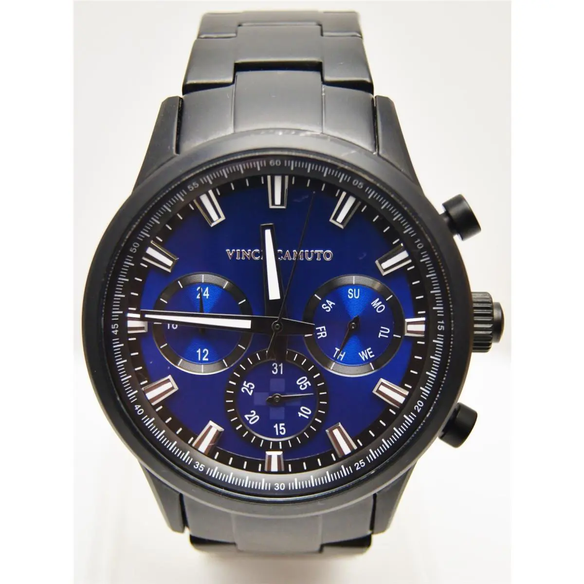 Chronograph VC/1087 TI Blue Dial All Stainless 43mm Quartz Watch by Vince Camuto