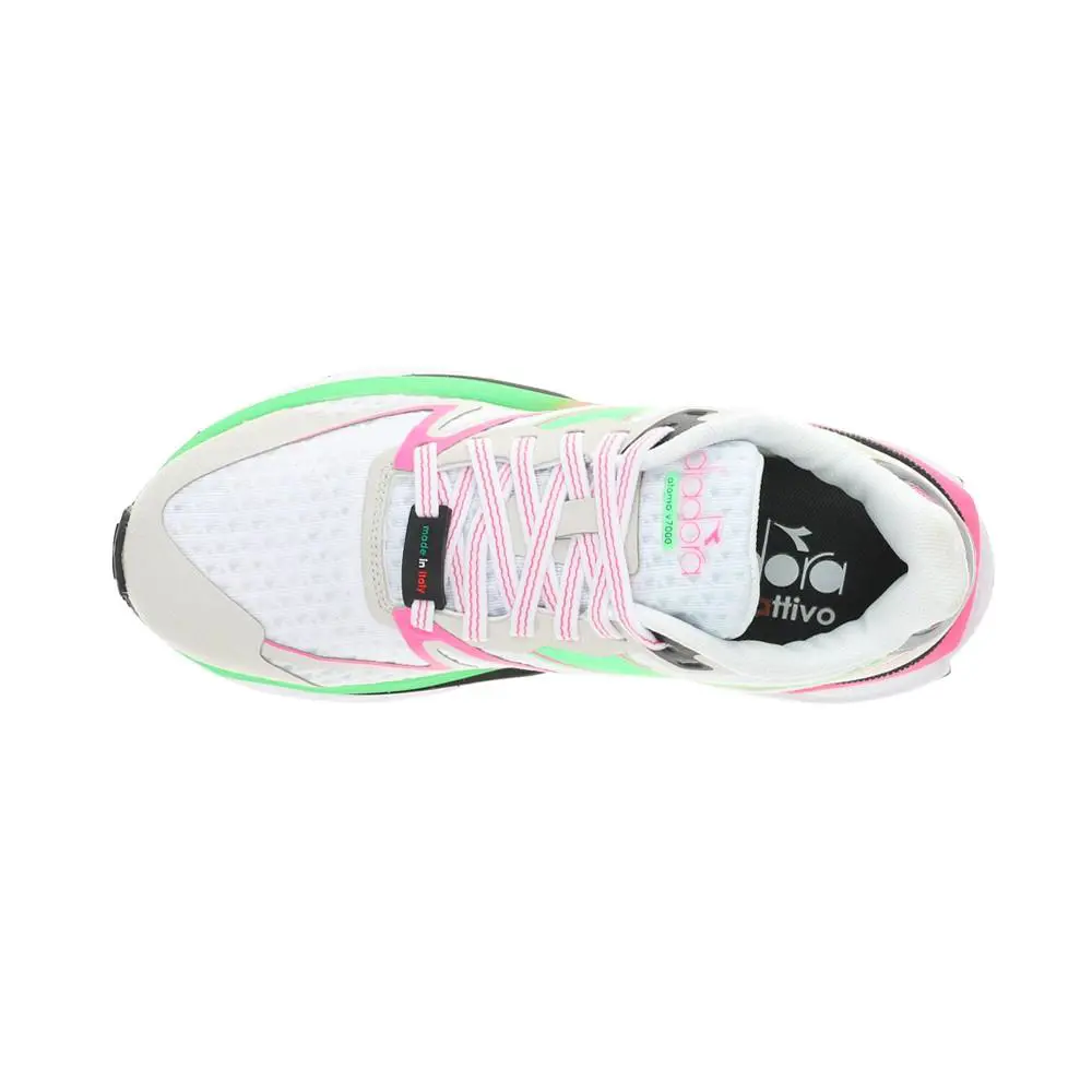 Diadora shoes - diadora Atomo V7000 Running - Atomo Running - 179068-D0250 - Green, Pink, White 2