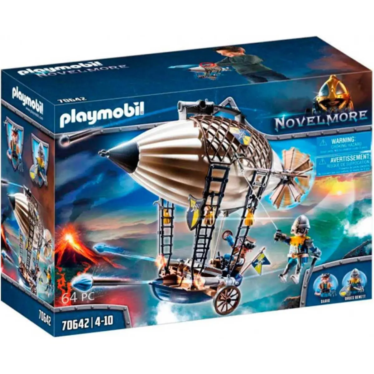 Playmobil 70642 Novelmore Knights Airship 64 Pc Toy Playset