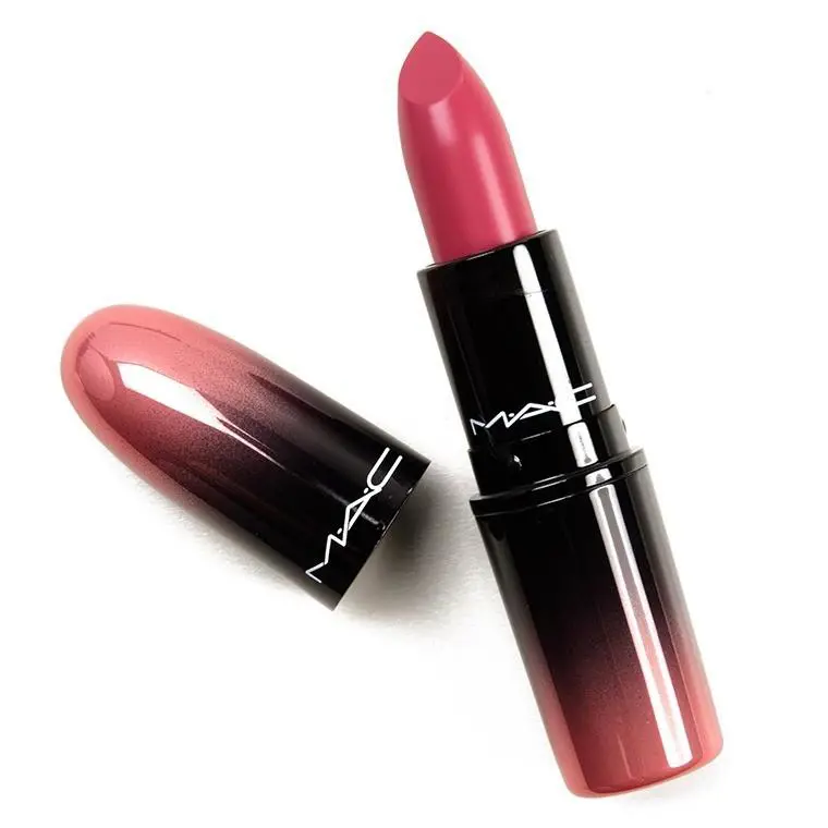 Mac Love Me Lipstick AS IF I Care 407 Dark Pink Satin Lip Stick FS Box