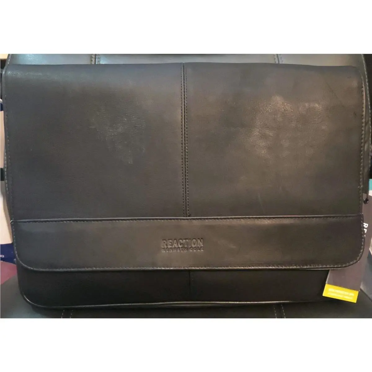 Kenneth Cole Risky Business Messenger Full-grain Colombian Leather Bag Read