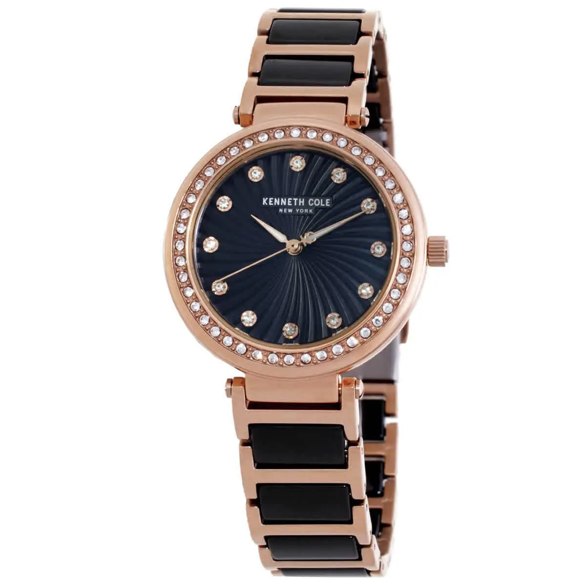 Kenneth Cole New York Quartz Crystal Black Dial Ladies Watch KCWLG0066104