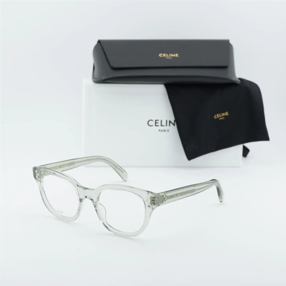 Celine CL50109I 093 Transparent Teal 51mm Eyeglasses