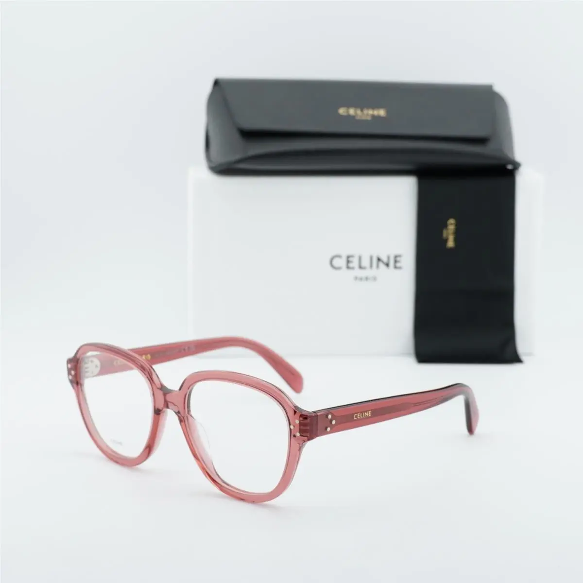 Celine CL50107I 074 Transparent Rose 54mm Eyeglasses