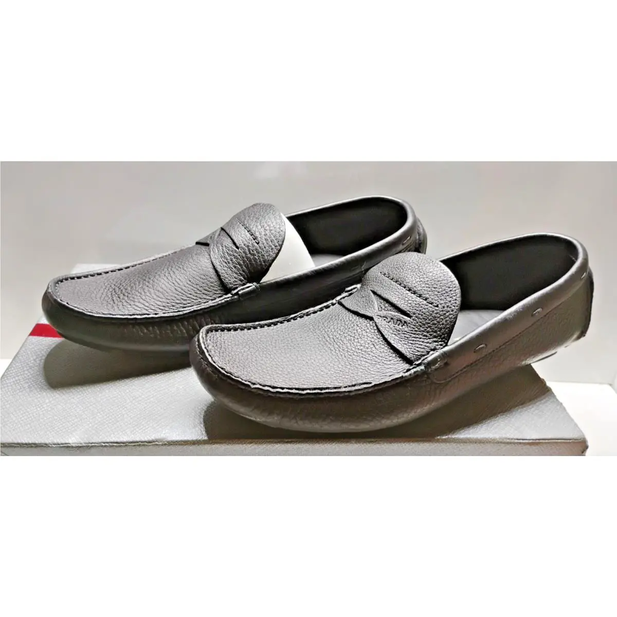 Prada Milano Made Mens SZ Us- 7.5 Eu.- 37.5 Dark Brown Box C4