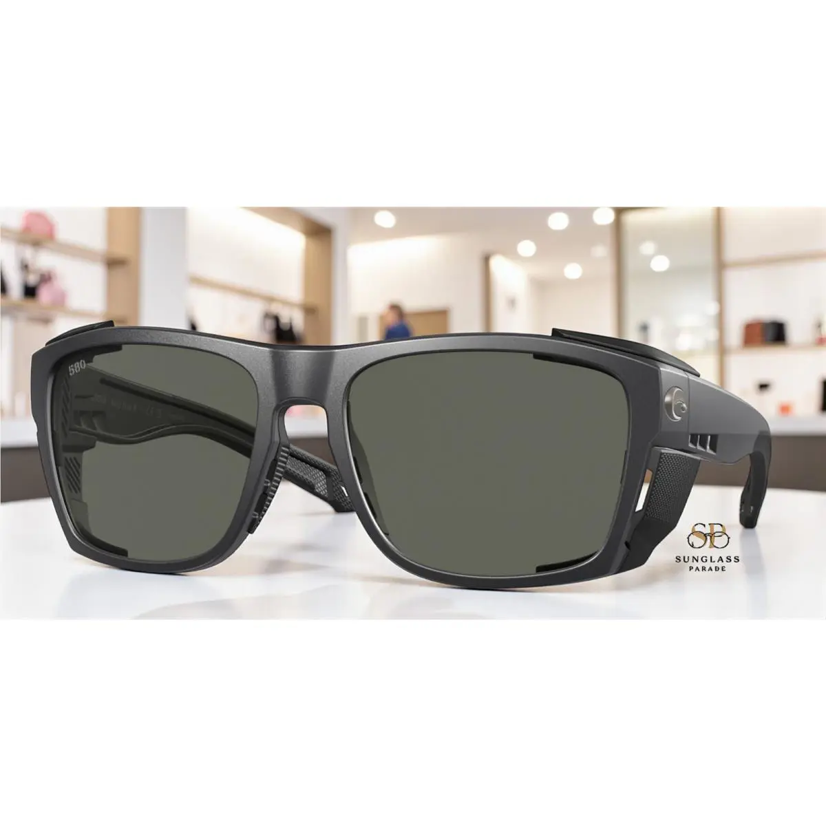 Costa Del Mar 6S9112 911204 King Tide 6 Black Gray Polarized 58 Men`s Sunglasses - Frame: Black Pearl, Lens: Gray