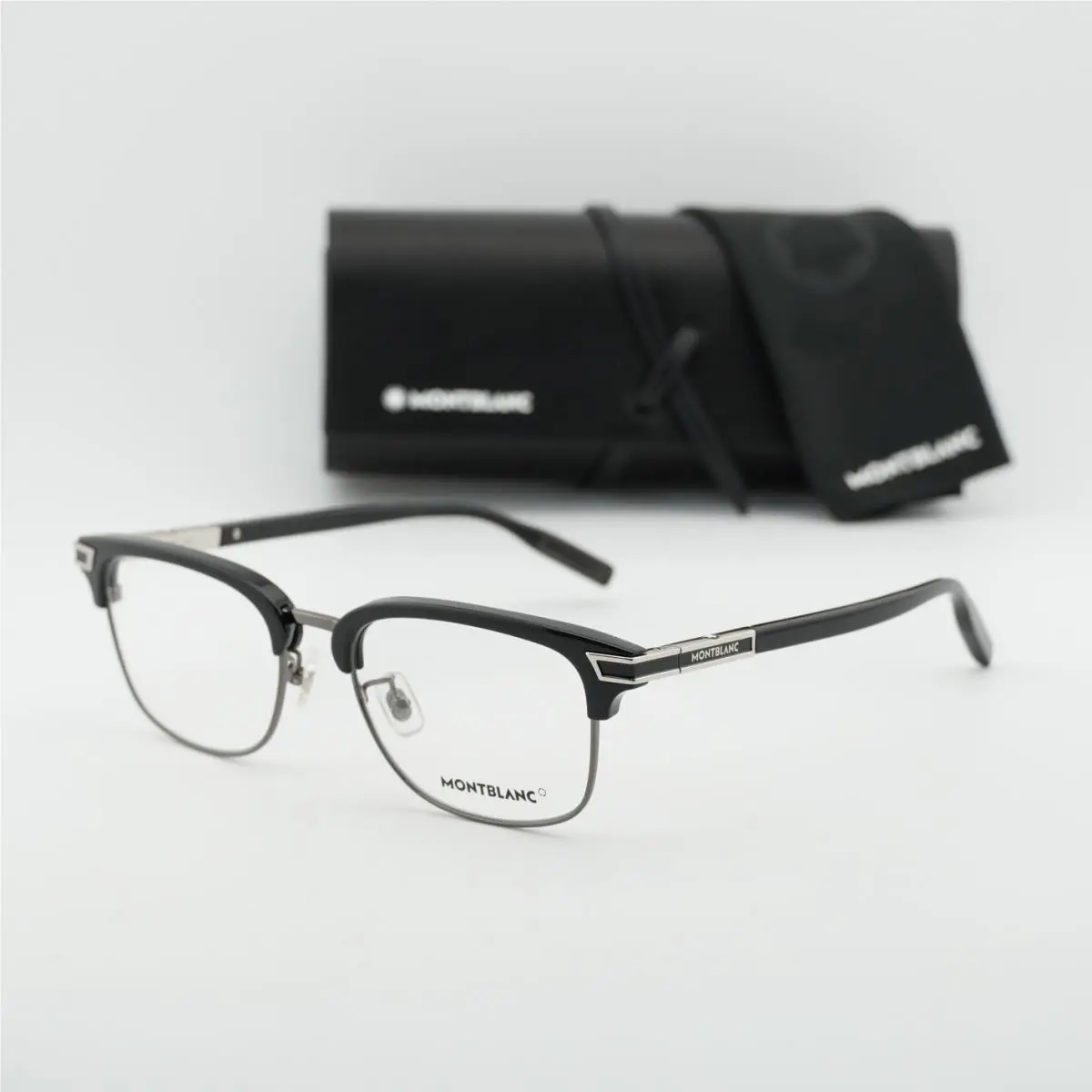 MB0043O 001 Shiny Black 53mm Eyeglasses by Montblanc