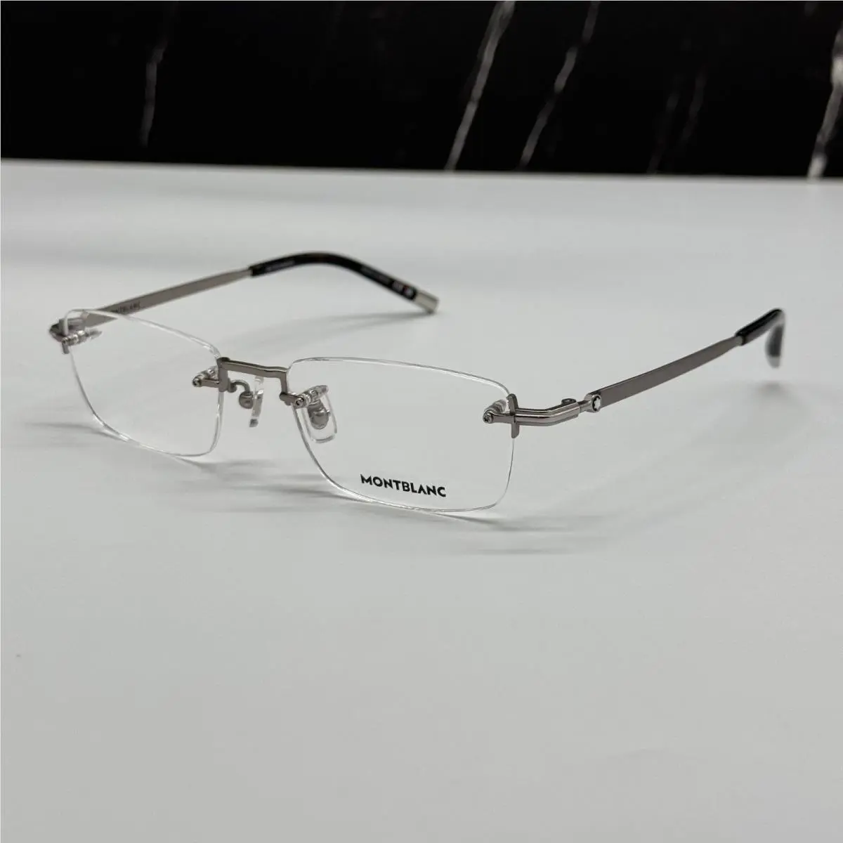 Montblanc Eyeglasses Ruthenium Men Eyewear Montblanc MB0132O 002