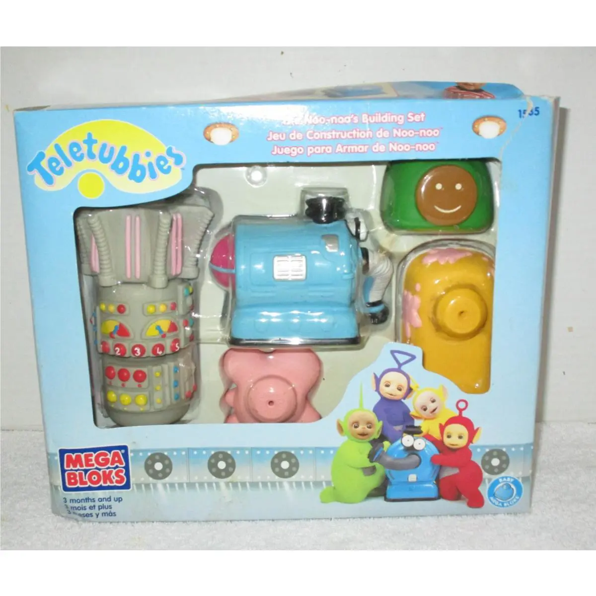 Vintage 1999 Teletubbies Noo Noo Vacuum Mega Bloks Set - Rip Box