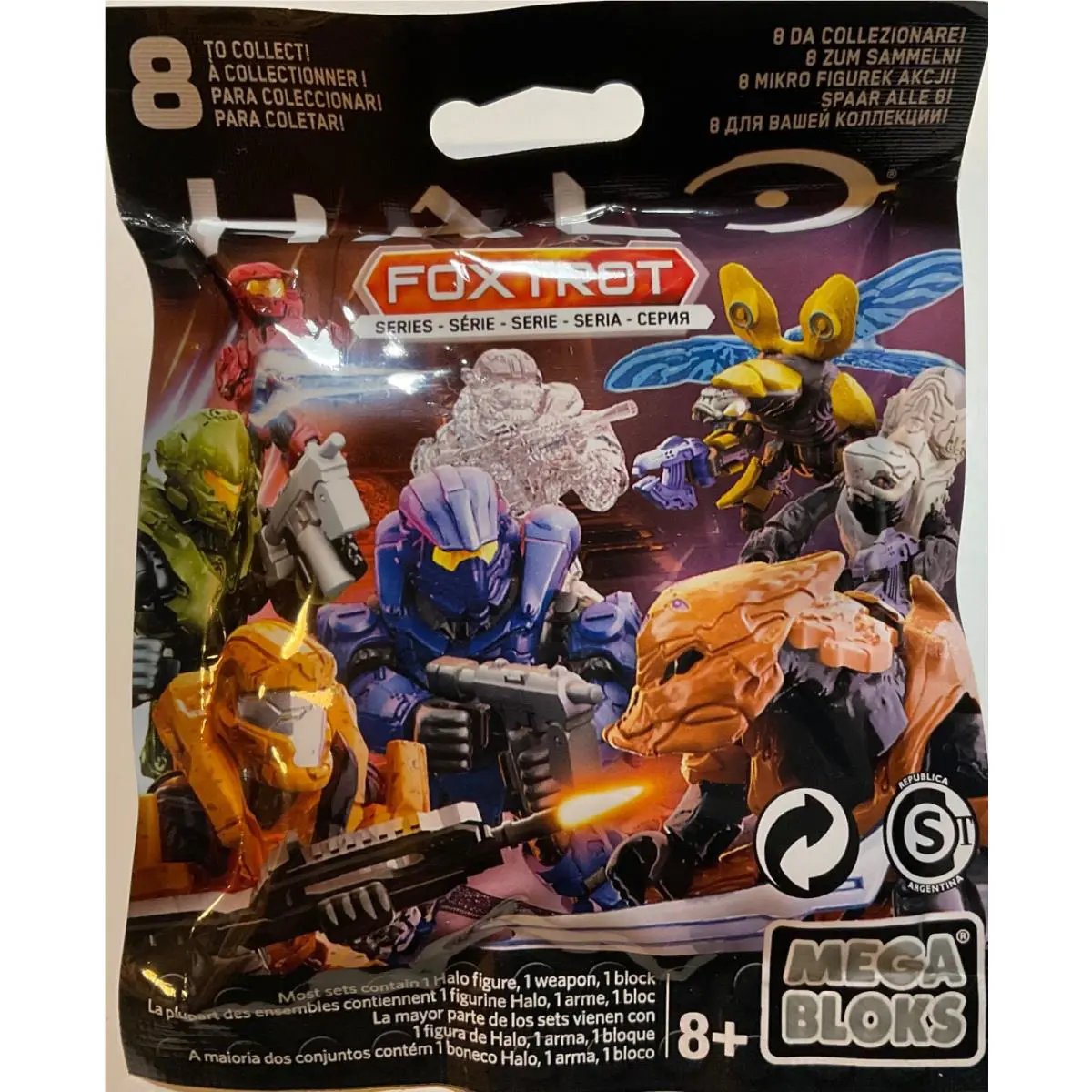 Mega Bloks Halo 2016 Foxtrot Ser Trans Red Elite Ranger w/ Bonus Fig Bag