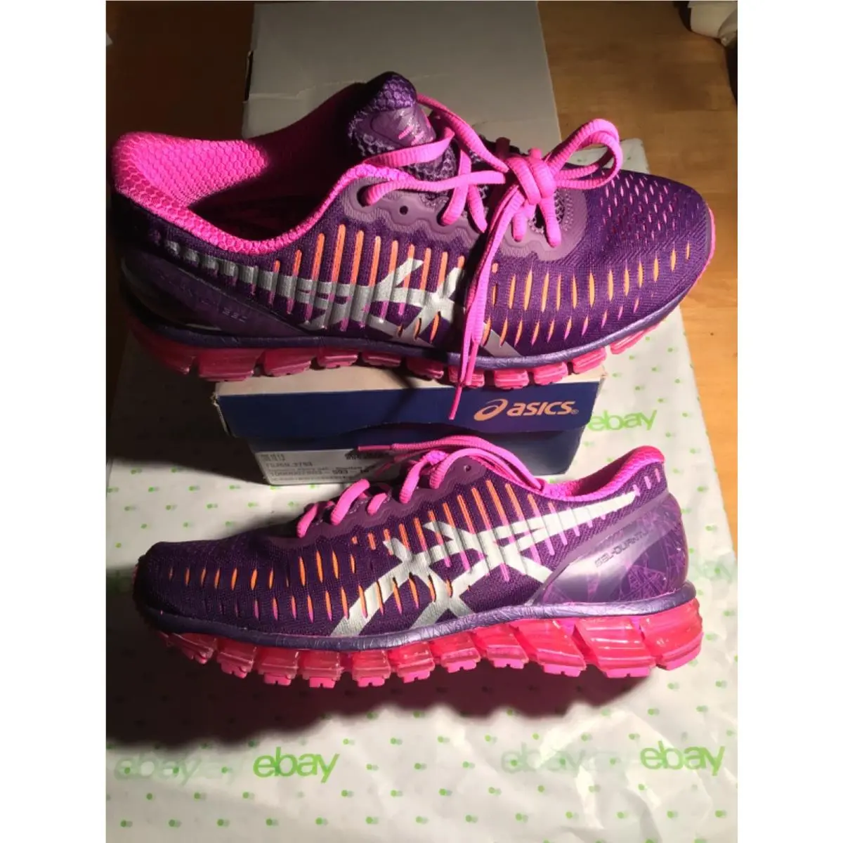Asics Women`s Gel Quantum 360 Plum Lightning Pink Glow Running Shoes 10 M