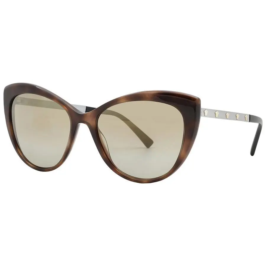 Versace VE4348 52697I Sunglasses Tortoise Gold Medusa 57mm Cat Eye