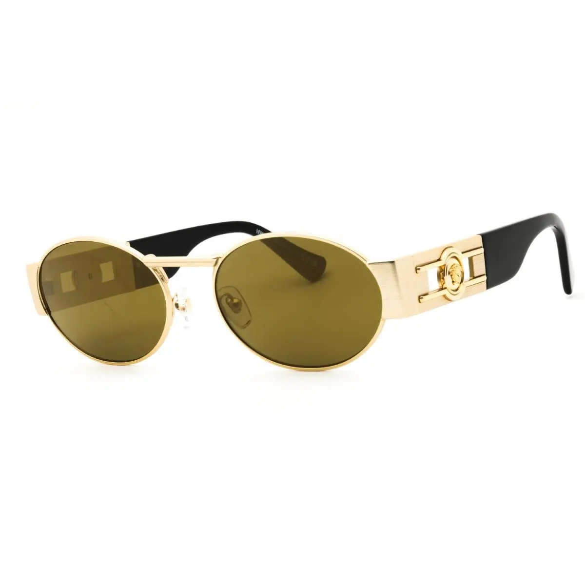 Versace VE2264 10025A Sunglasses Gold Frame Brown Mirror Gold Lenses 56mm