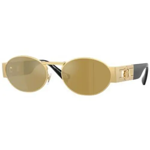 Versace VE 2264 Gold Brown Mirror Gold Policarbonate Standard 10025A Sunglasses