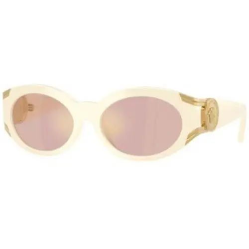 Versace VE 4503 U Milk Pink Mirror Gold Policarbonate Standard 55331T Sunglasse
