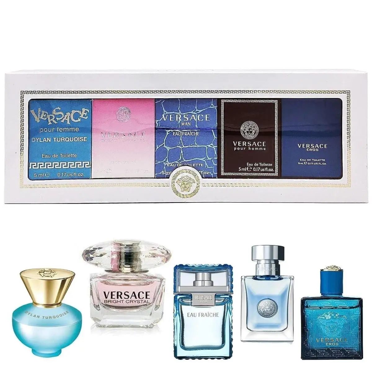 Versace Designer Perfumes For Women and Men Mini Splash Perfume Gift Set