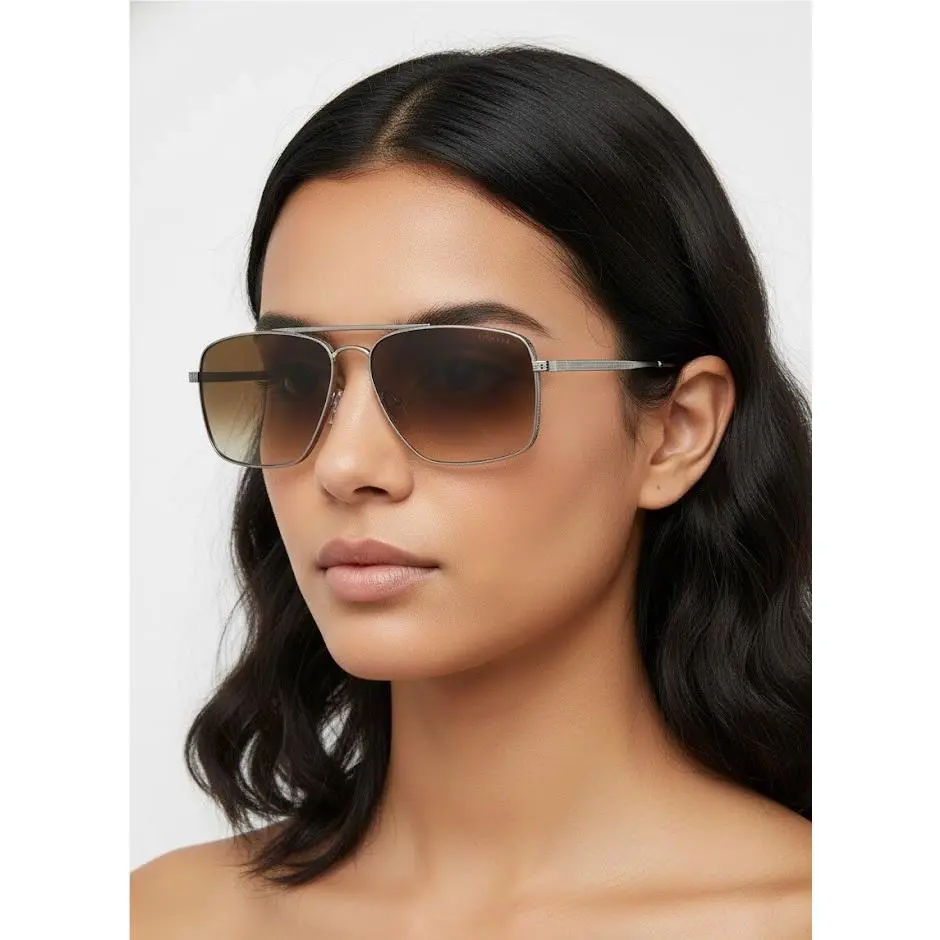 Versace Men 61mm Aviator Sunglasses Gunmetal/ Brown Gradient