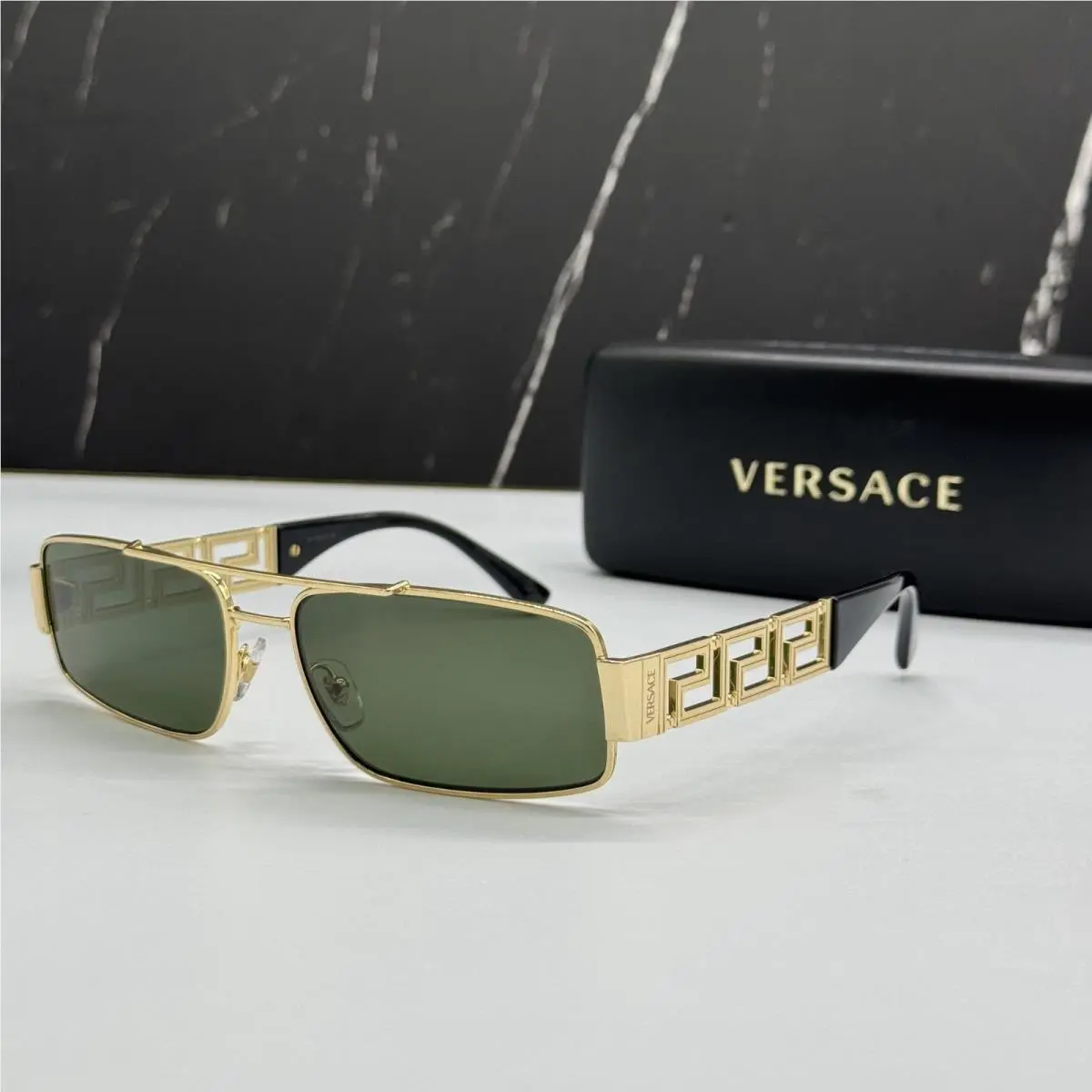 Versace VE2257 1002/71 Sunglasses Mod 2257 Gold Unisex Eyewear VE2257 100271