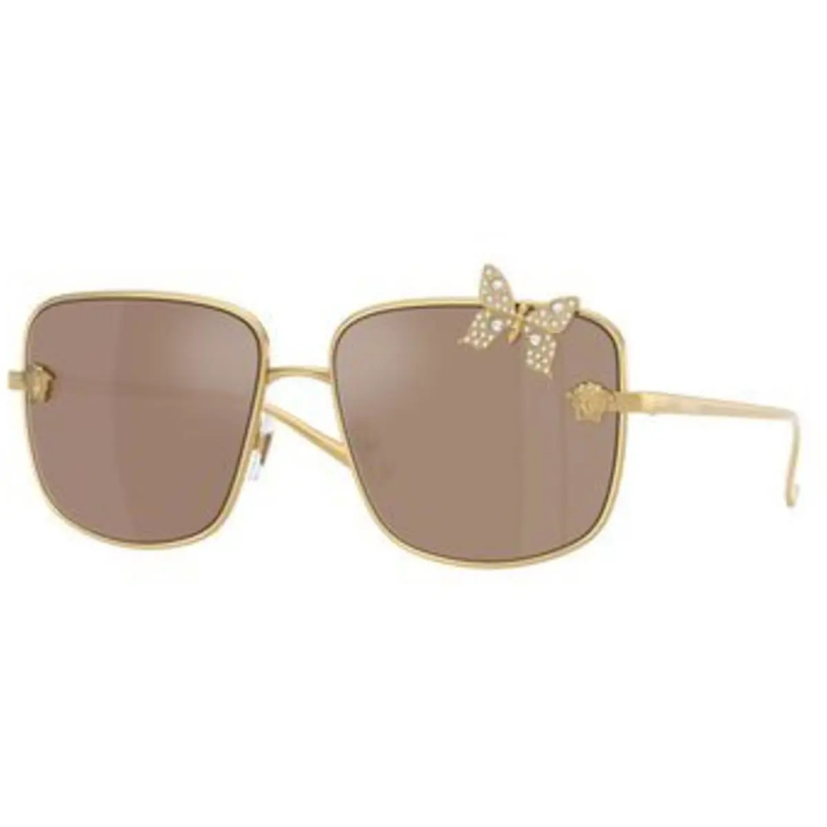 Versace VE 2282 Gold Plated Clear Mirror Real Rose Gold Polyamide Standard K003