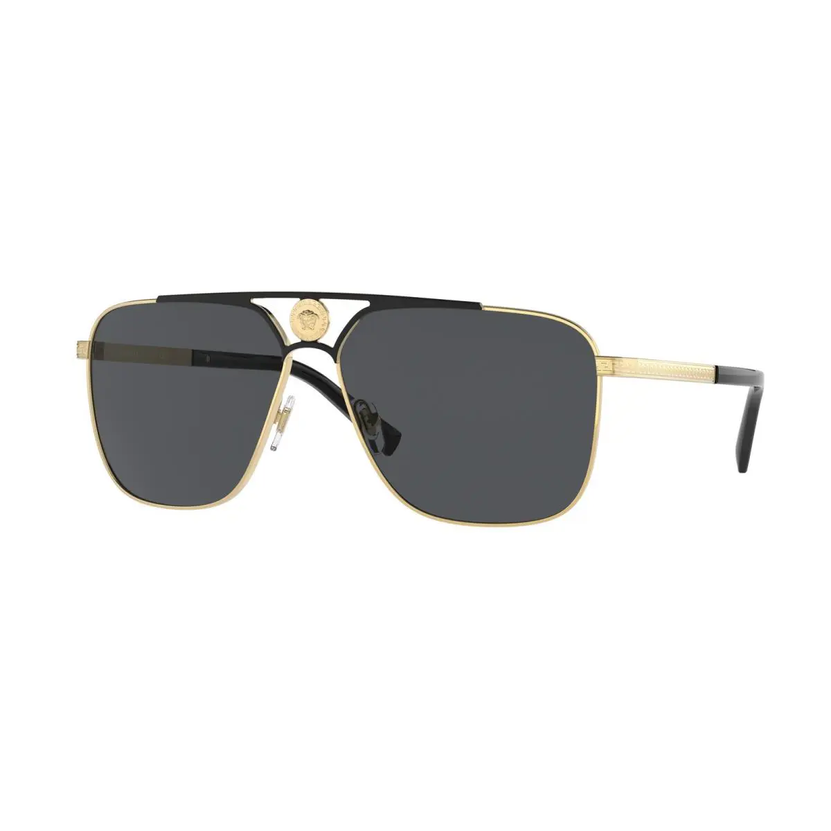 Versace VE 2238 Gold Matte Black Dark Grey 143687 Sunglasses
