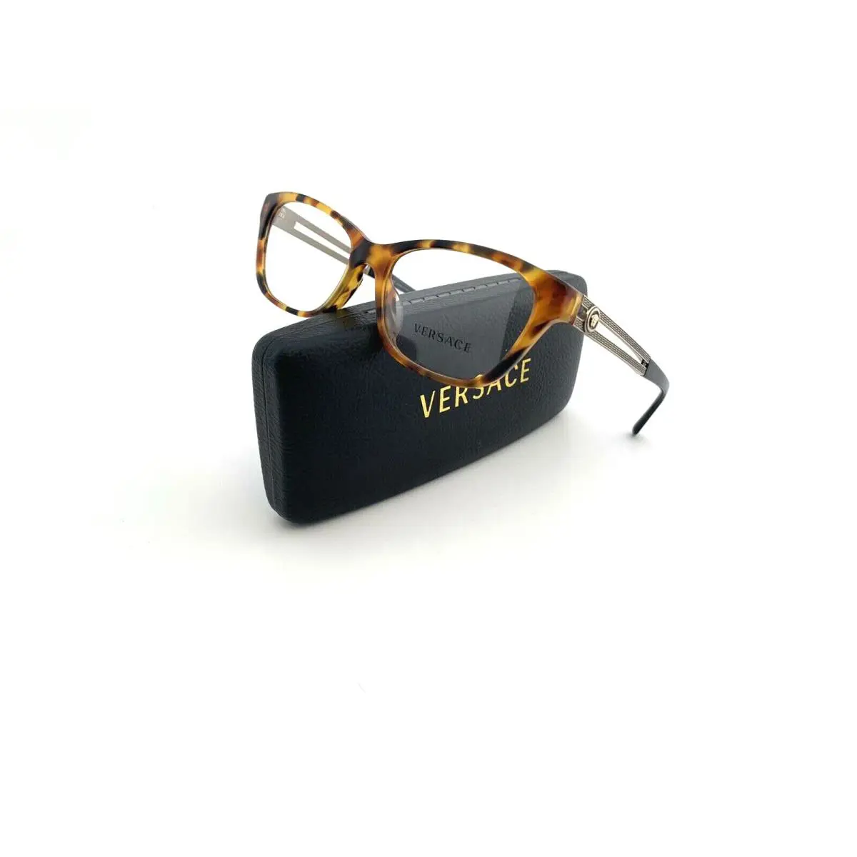 Versace Frames Cat Eye Havana/gold Eyeglasses Mod. 3220A Acetate